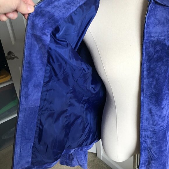 Bernardo for Nordstrom Purple Suede Jacket Size M - Picture 6 of 11